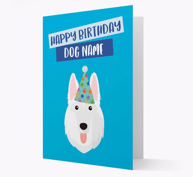 Personalized 'Happy Birthday {dogsName}' Card with {breedCommonName} Icon